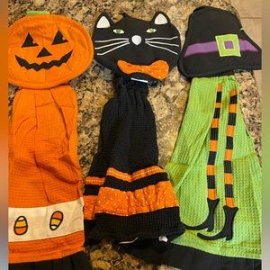 Halloween towel pot holder set of three